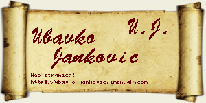 Ubavko Janković vizit kartica
